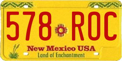 NM license plate 578ROC