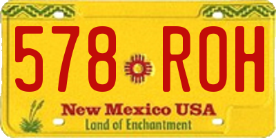 NM license plate 578ROH