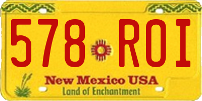 NM license plate 578ROI