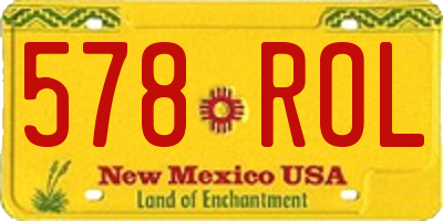 NM license plate 578ROL