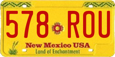 NM license plate 578ROU