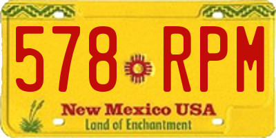 NM license plate 578RPM