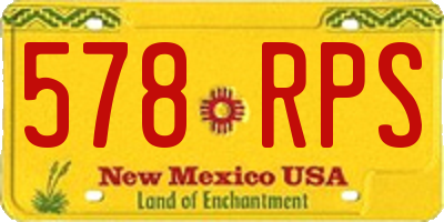 NM license plate 578RPS