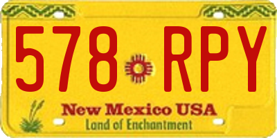 NM license plate 578RPY