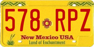 NM license plate 578RPZ