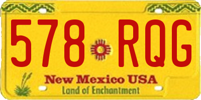 NM license plate 578RQG