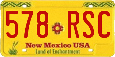 NM license plate 578RSC