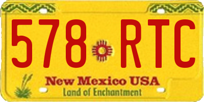 NM license plate 578RTC