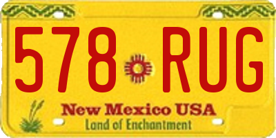 NM license plate 578RUG
