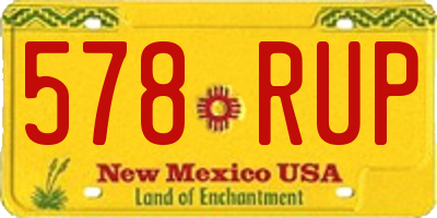 NM license plate 578RUP