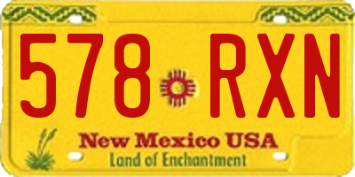 NM license plate 578RXN