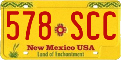 NM license plate 578SCC