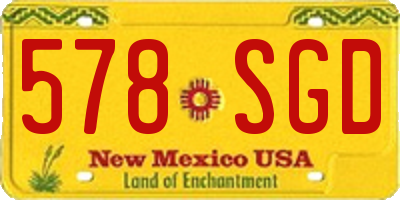 NM license plate 578SGD