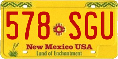 NM license plate 578SGU