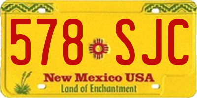 NM license plate 578SJC