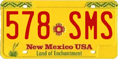 NM license plate 578SMS