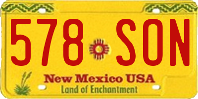 NM license plate 578SON