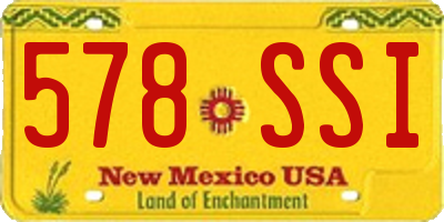 NM license plate 578SSI