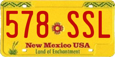 NM license plate 578SSL