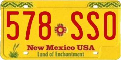 NM license plate 578SSO