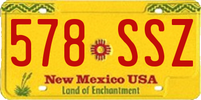 NM license plate 578SSZ