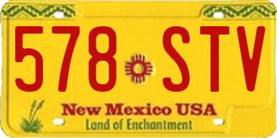 NM license plate 578STV