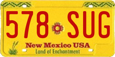 NM license plate 578SUG