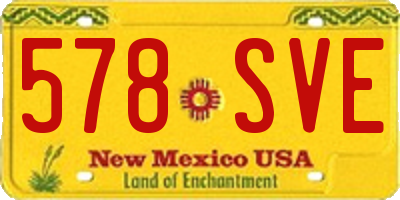 NM license plate 578SVE