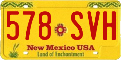 NM license plate 578SVH