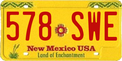 NM license plate 578SWE