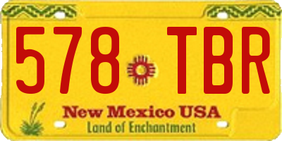 NM license plate 578TBR