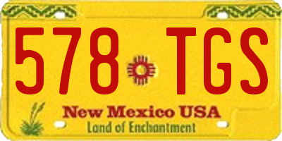 NM license plate 578TGS