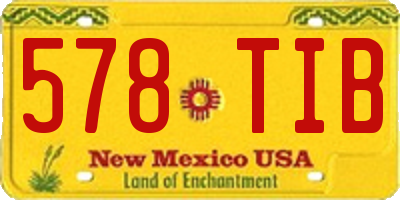 NM license plate 578TIB
