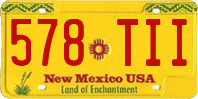NM license plate 578TII