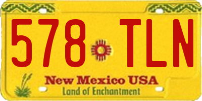 NM license plate 578TLN