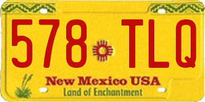 NM license plate 578TLQ