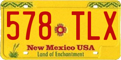 NM license plate 578TLX
