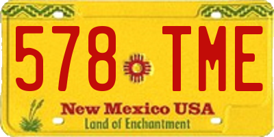 NM license plate 578TME