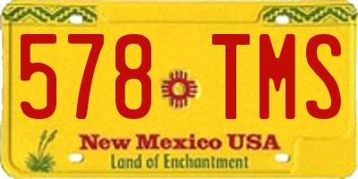 NM license plate 578TMS