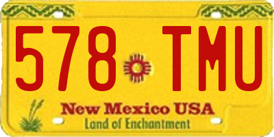 NM license plate 578TMU