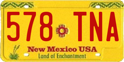 NM license plate 578TNA
