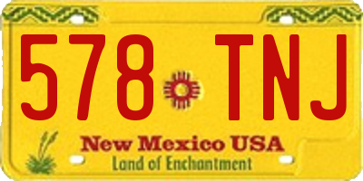 NM license plate 578TNJ