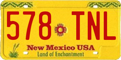 NM license plate 578TNL