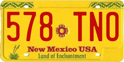 NM license plate 578TNO