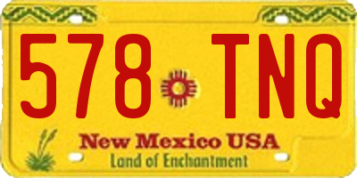 NM license plate 578TNQ