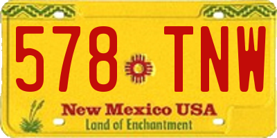 NM license plate 578TNW