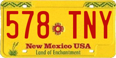 NM license plate 578TNY