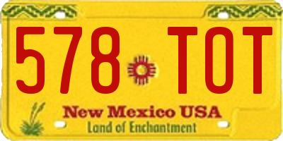 NM license plate 578TOT