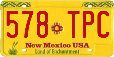 NM license plate 578TPC