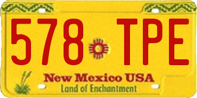 NM license plate 578TPE